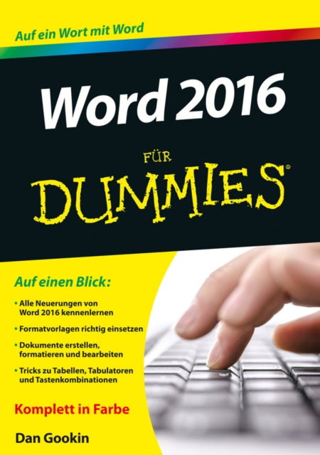 Book cover of: Word 2016 fur Dummies. By: Dan Gookin