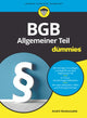 Book cover of: BGB Allgemeiner Teil fur Dummies. By: Dummies Dummies Press