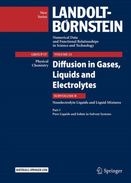 Book cover of: Diffusion in Gases, Liquids and Electrolytes. By: Jochen Winkelmann