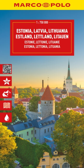 Book cover of: Estonia, Latvia, Lithuania Marco Polo Map