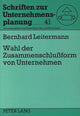 Book cover of: Wahl der Zusammenschluform von Unternehmen