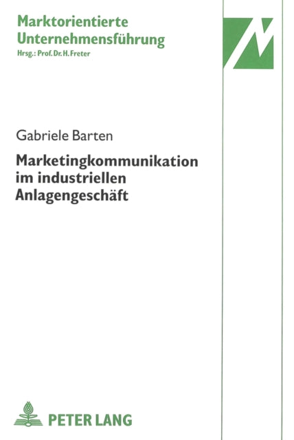 Book cover of: Marketingkommunikation im industriellen Anlagengeschaeft
