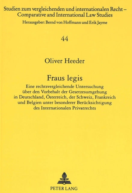 Book cover of: Fraus legis. By: Oliver Heeder