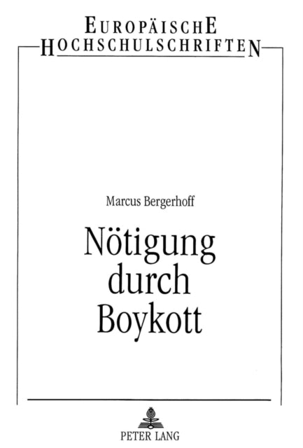 Book cover of: Noetigung durch Boykott