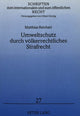 Book cover of: Umweltschutz durch voelkerrechtliches Strafrecht. By: Matthias Reichart