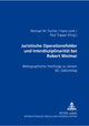 Book cover of: Juristische Operationsfelder Und Interdisziplinaritaet Bei Robert Weimar