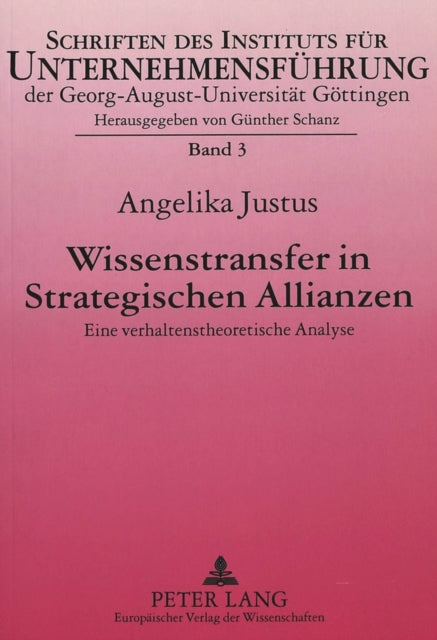 Book cover of: Wissenstransfer in Strategischen Allianzen