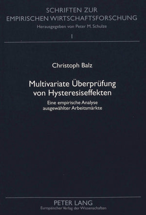 Multivariate Ueberpruefung von Hysteresiseffekten