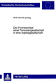 Book cover of: Der Formwechsel Einer Personengesellschaft in Eine Kapitalgesellschaft