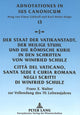 Book cover of: Staat Der Vatikanstadt, Der Heilige Stuhl Und Die Roemische Kurie in Den Schriften Von Winfried Schulz- Citta del Vaticano, Santa Sede E Curia Romana Negli Scritti Di Winfried Schulz