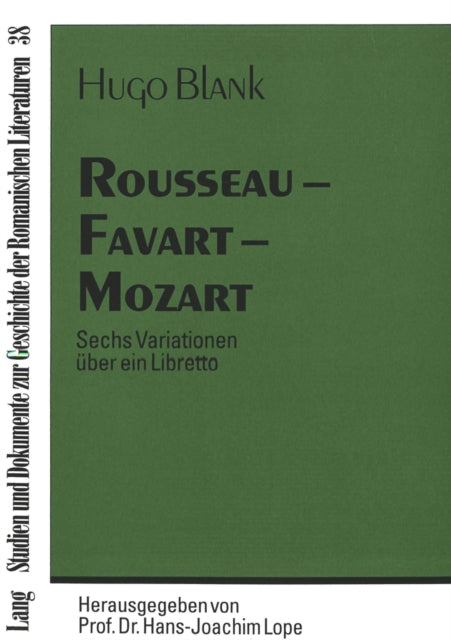 Book cover of: Rousseau - Favart - Mozart