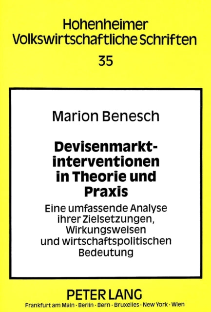 Book cover of: Devisenmarktinterventionen in Theorie und Praxis. By: Marion Benesch