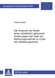Book cover of: Der Anspruch der Mutter eines nichtehelich geborenen Kindes gegen den Kindesvater auf Betreuungsunterhalt im Lichte des Verfassungsrechts