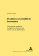 Book cover of: Rechtswissenschaftliche Itinerarien