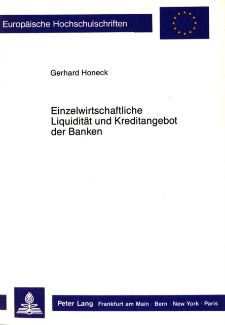 Book cover of: Einzelwirtschaftliche Liquiditaet und Kreditangebot der Banken