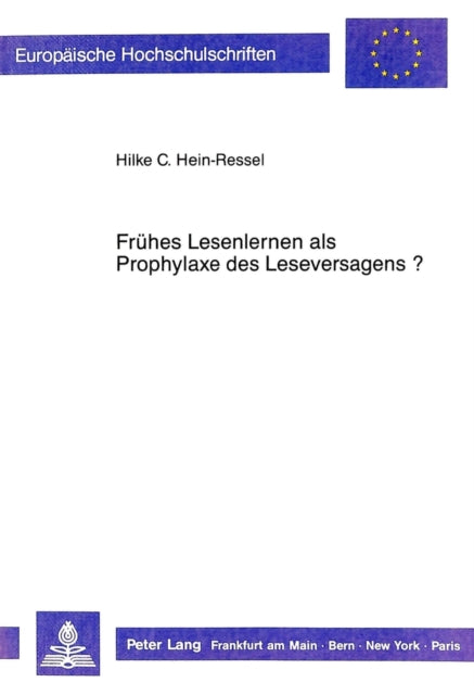 Book cover of: Fruehes Lesenlernen als Prophylaxe des Leseversagens?