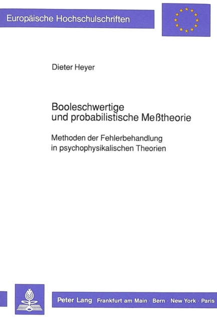 Book cover of: Booleschwertige und probabilistische Metheorie