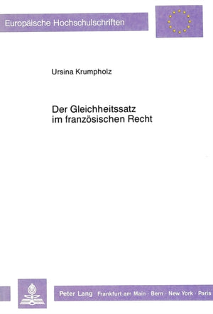 Der Gleichheitssatz im franzoesischen Recht