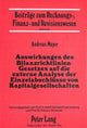 Book cover of: Auswirkungen des Bilanzrichtlinien-Gesetzes auf die externe Analyse der Einzelabschluesse von Kapitalgesellschaften