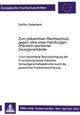 Book cover of: Zum praeventiven Rechtsschutz gegen ultra-vires-Handlungen oeffentlich-rechtlicher Zwangsverbaende