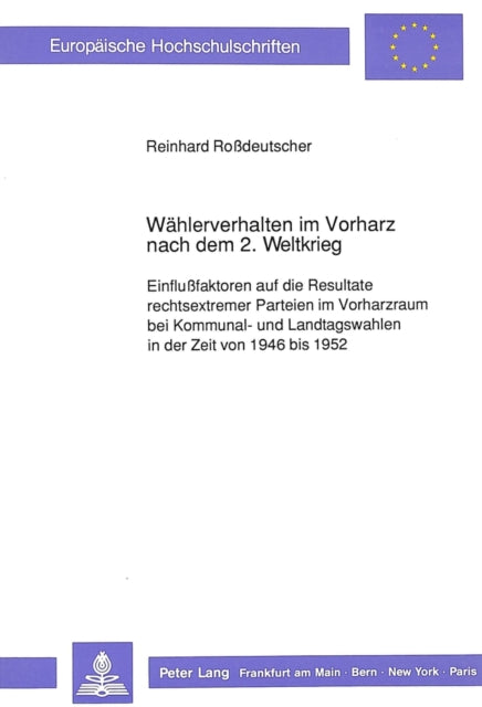 Book cover of: Waehlerverhalten im Vorharz nach dem 2. Weltkrieg