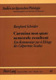 Book cover of: Carmina non quae nemorale resultent
