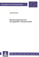 Book cover of: Beziehungsstrukturen bei gestoertem Spracherwerb