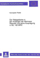 Book cover of: Der Raetegedanke in den Anfaengen der Weimarer Republik und seine Auspraegung in Art. 165 WRV