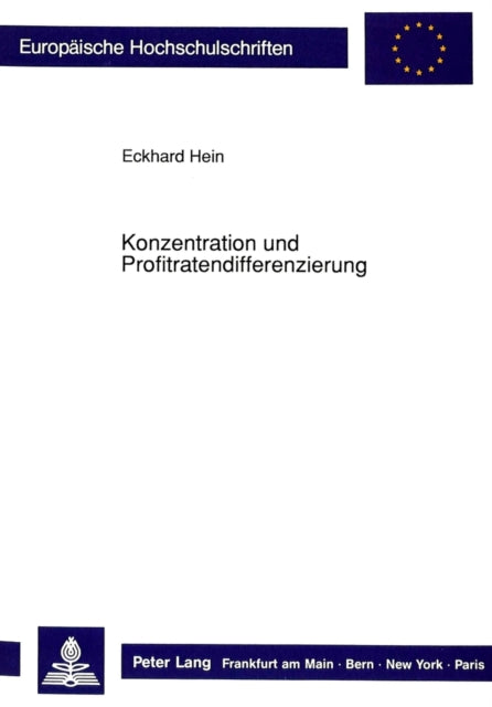 Book cover of: Konzentration und Profitratendifferenzierung