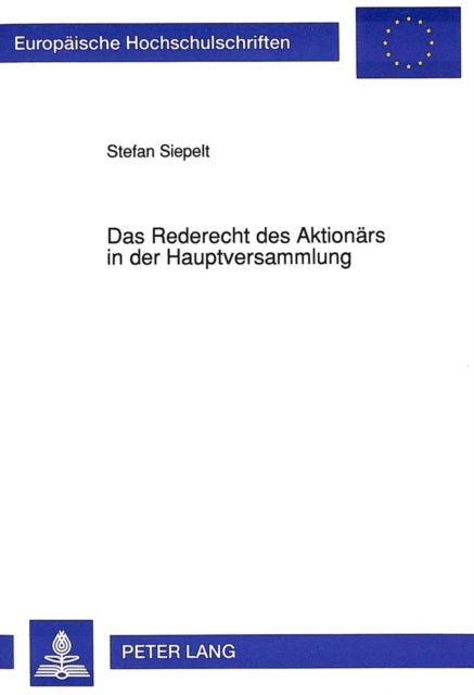 Book cover of: Das Rederecht des Aktionaers in der Hauptversammlung