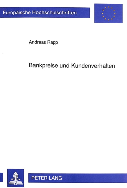 Book cover of: Bankpreise und Kundenverhalten