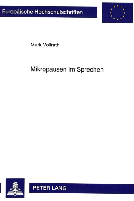 Book cover of: Mikropausen im Sprechen