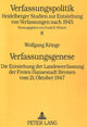 Book cover of: Verfassungsgenese