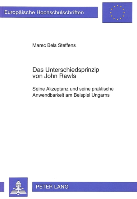 Book cover of: Das Unterschiedsprinzip von John Rawls