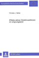 Book cover of: Effekte aktiver Direktinvestitionen im Ursprungsland