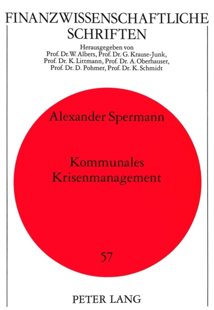 Book cover of: Kommunales Krisenmanagement