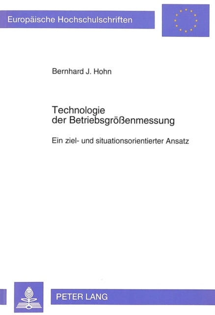 Book cover of: Technologie der Betriebsgroeenmessung