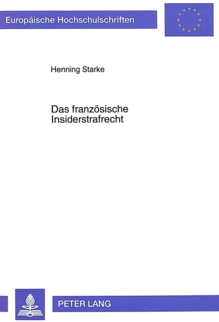 Book cover of: Das franzoesische Insiderstrafrecht