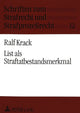 Book cover of: List als Straftatbestandsmerkmal