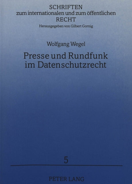 Book cover of: Presse und Rundfunk im Datenschutzrecht