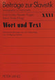 Book cover of: Wort und Text
