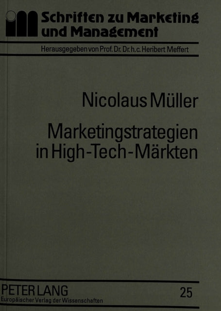 Book cover of: Marketingstrategien in High-Tech-Maerkten