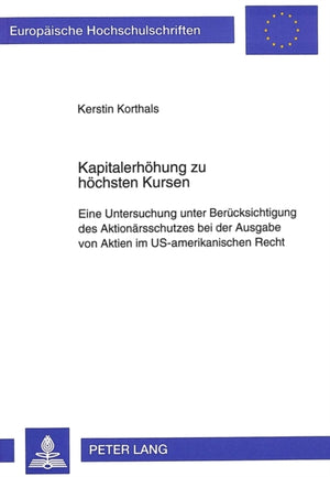 Kapitalerhoehung zu hoechsten Kursen