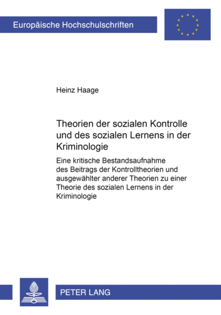 Book cover of: Theorien der sozialen Kontrolle und des sozialen Lernens in der Kriminologie