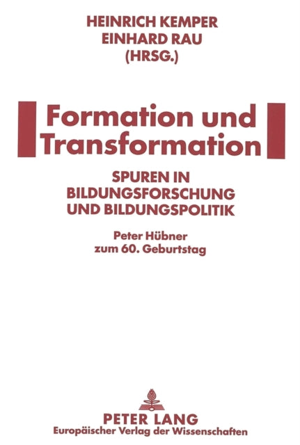 Book cover of: Formation und Transformation
