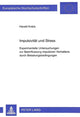 Book cover of: Impulsivitaet und Stress. By: Harald Krebs