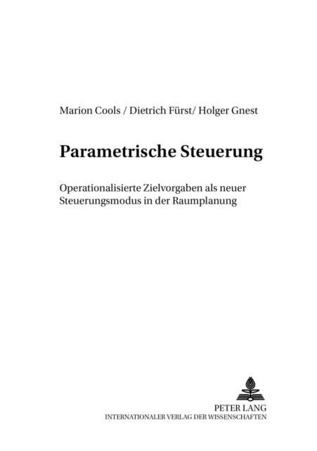 Book cover of: Parametrische Steuerung. By: Marion Cools