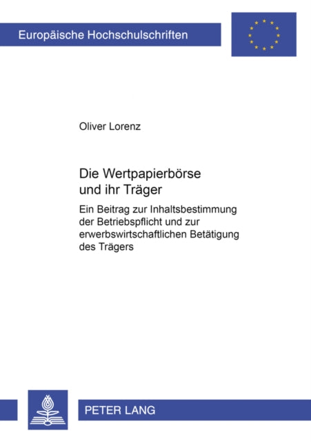 Book cover of: Die Wertpapierboerse Und Ihr Traeger