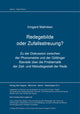 Book cover of: Redegebilde oder Zufallsstreuung?