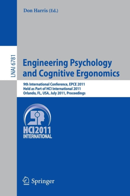Book cover of: Engineering Psychology and Cognitive Ergonomics. By: Don Harris